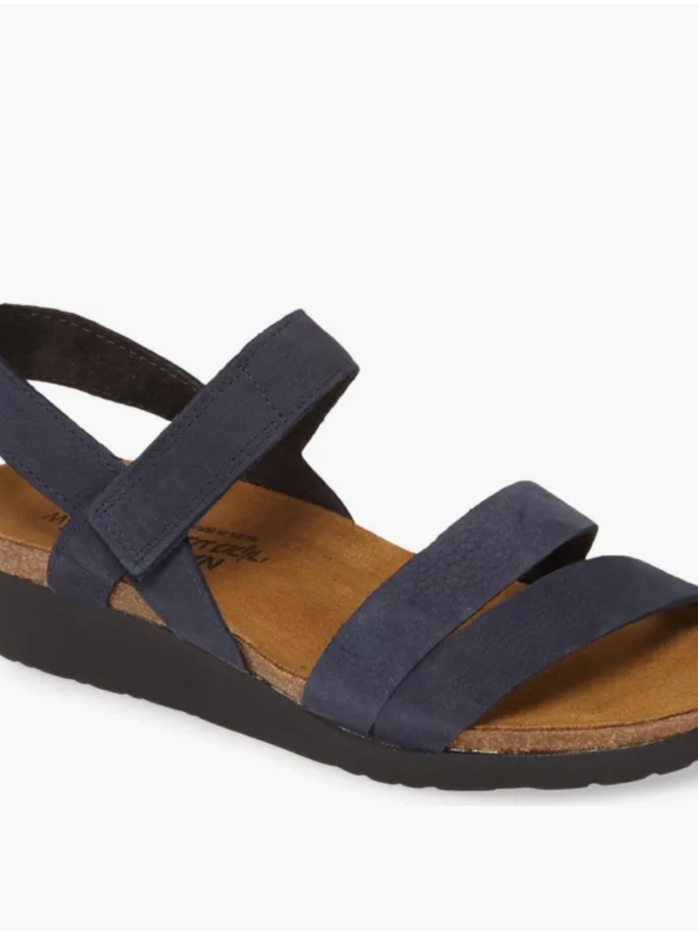 Naot Kayla Navy Nubuck Strappy Wedge Comfort Sandal Size 7 - Picture 3 of 7